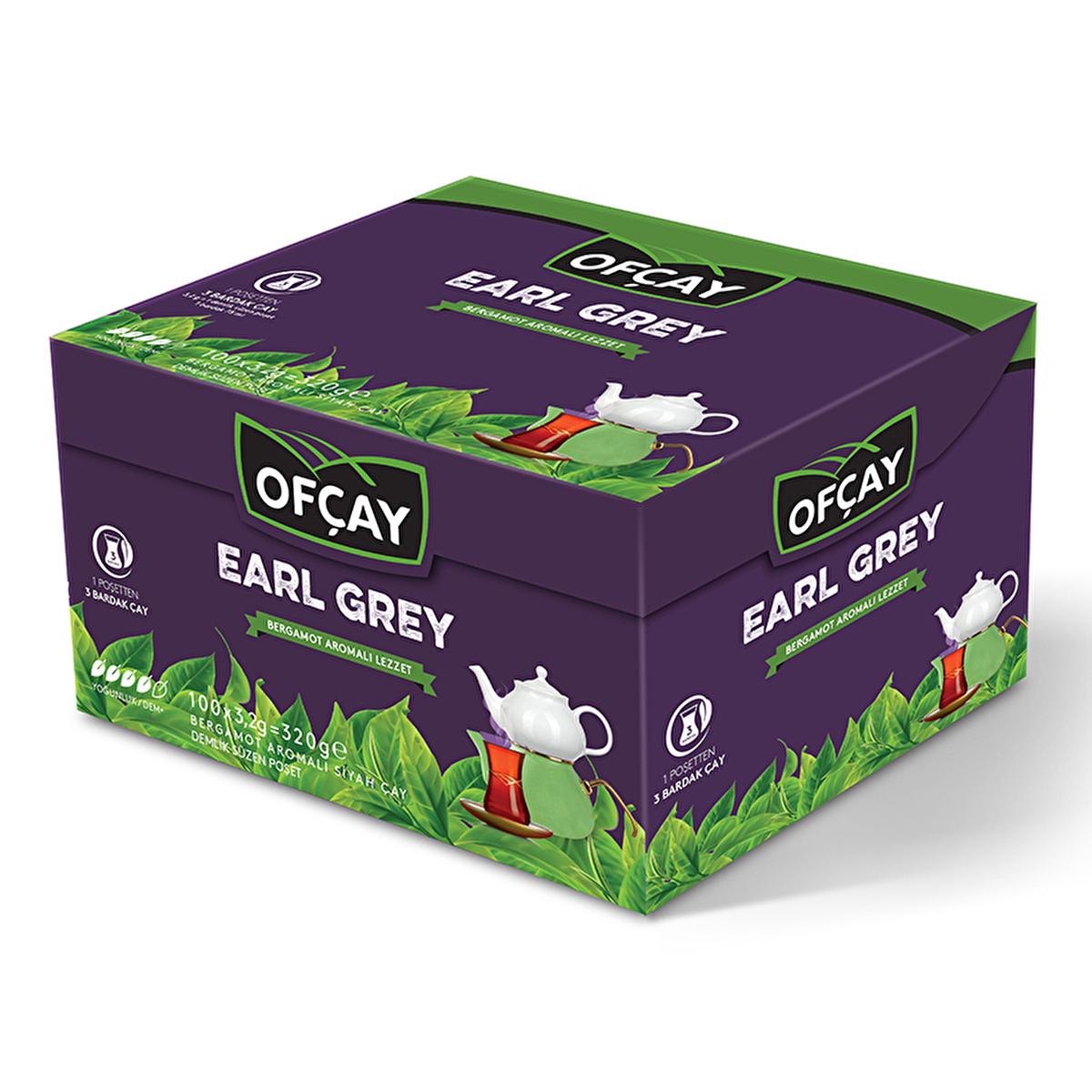Ofçay Premium Earl Grey Tea Bags - 100 Count, 3.2g Each | Gourmet Tea Experience