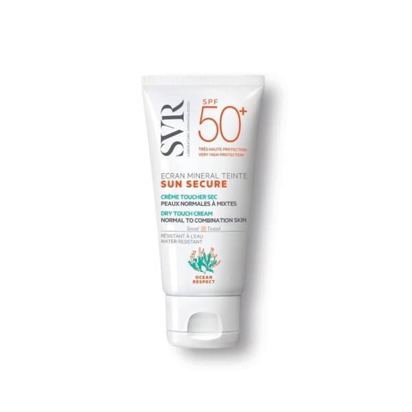 SVR Tinted Mineral Sunscreen Cream SPF50 - Dry Touch, Non-Greasy Finish for Normal to Combination Skin