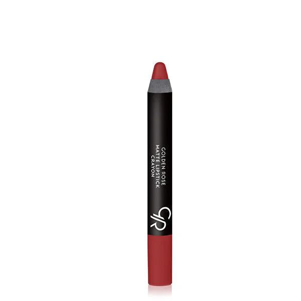 Golden Rose Matte Lipstick Crayon - Moisturizing, Long-Lasting Lip Color with Vitamin E - Dermatologically Tested, Available in Multiple Shades